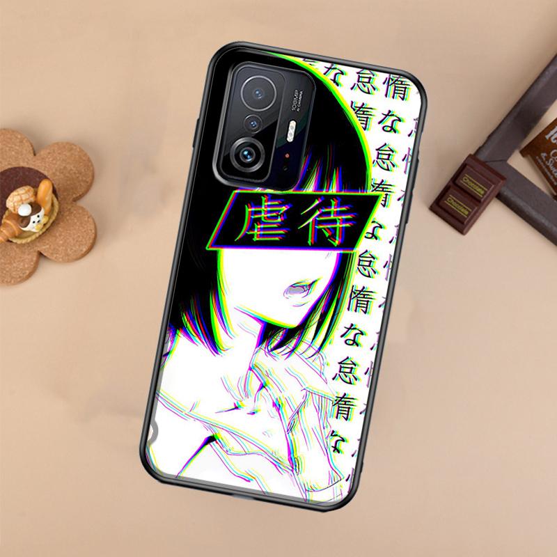 Sad Japanese Anime Case For Xiaomi POCO X7 X6 X5 X3 Pro F3 F5 F6 M6 Pro 13 14 Ultra 11T 12T 13T 14T Pro Cover