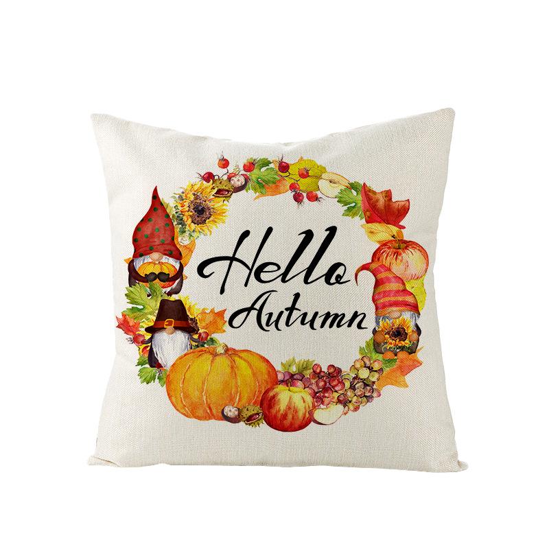 APolyester Pillowcase New Autumn Pumpkin Print Sofa Pillow Cushion Home Cushion