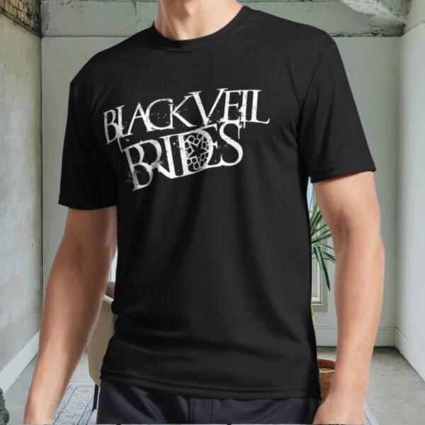 New BLACK VEIL BRIDES BAND Active Logo Men s Black T shirt Funny Size S to 5XL M
