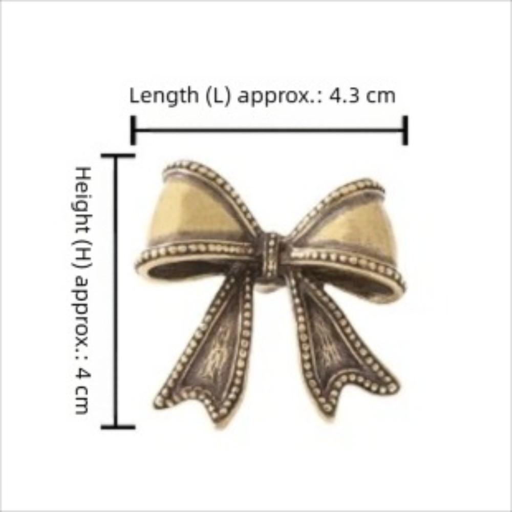 Retro Bow Shape Bow Tie Brass Handle Home Decor Retro Style Bow Drawer Pulls Cabinet Pulls Wardrobe