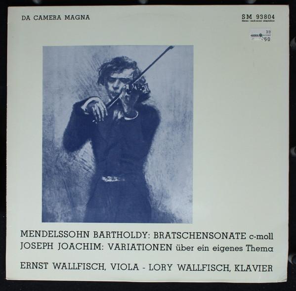 

LP Record JOSEPH JOACHIM FELIX MENDELSSOHN Bratschensonate Variationen Fur B SM93804 Da Camera Magna 1969 Germany Classical Used