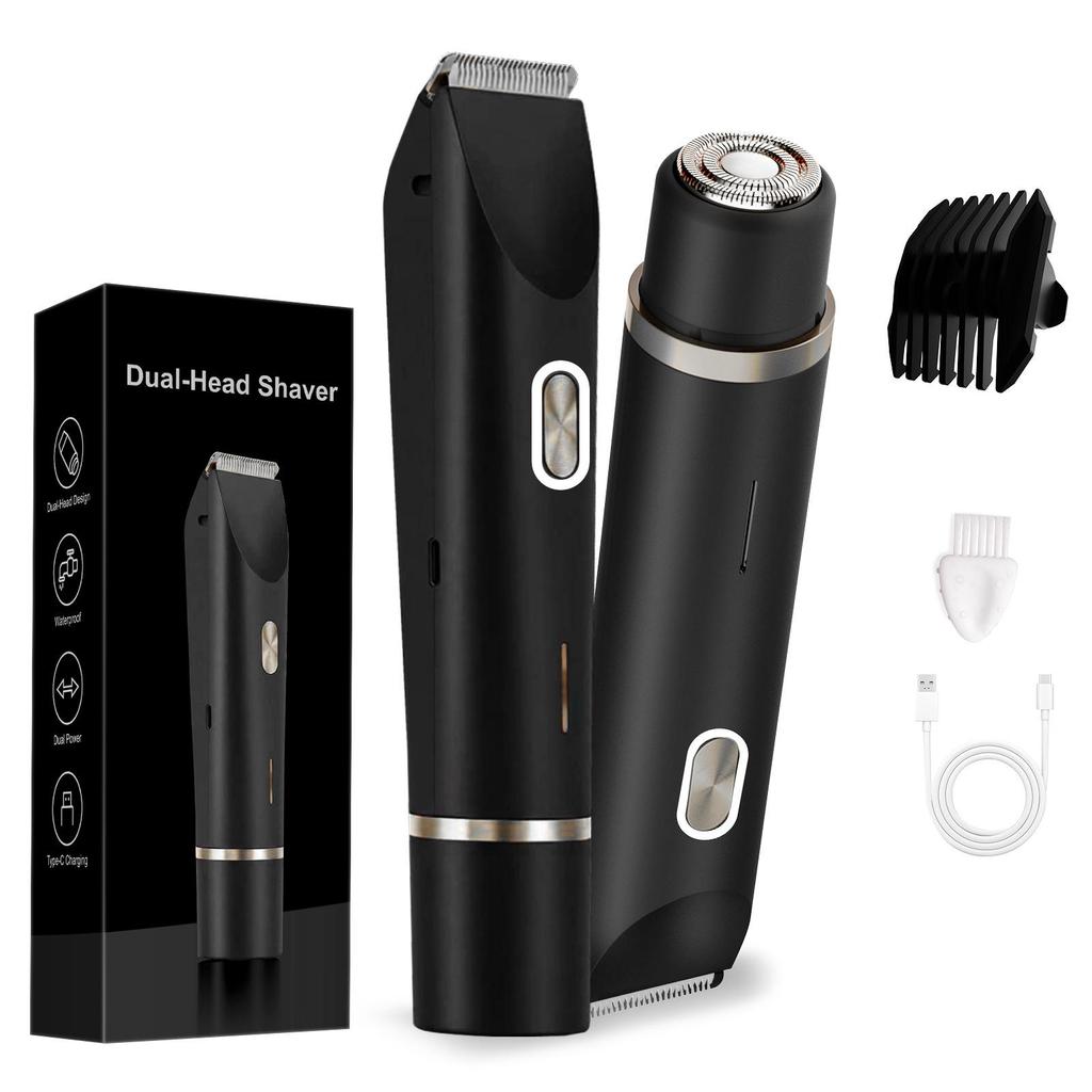 Waterproof Electric Women's Double Head Shaver for Bikini, Underarms, and Intimate Areas