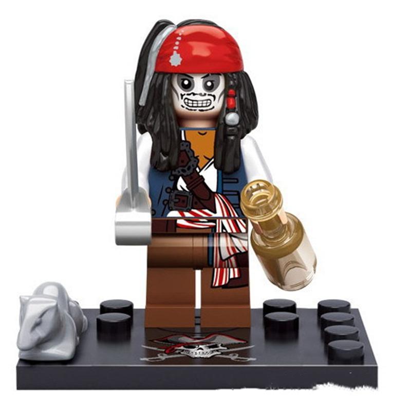 

Navy Pirates Blocks Captain Jack Sparrow Caribbean Figure Bricks Building Playthings Construction Blocks Classic Movie Figures Toys