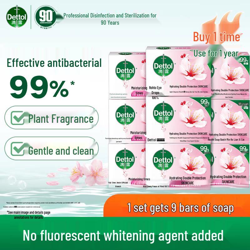 Dettol Moisturizing Antibacterial Soap 9-Pack