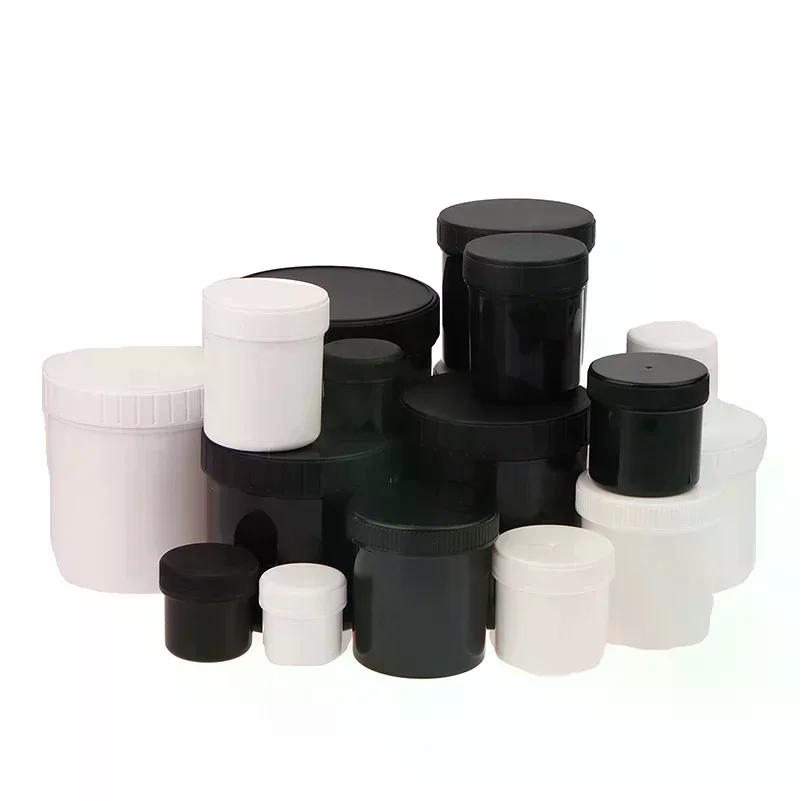 1pcs Makeup Box Storage 30-1000ml White/black Plastic Jar Mask Cream Food Tank Cosmetic Empty Container