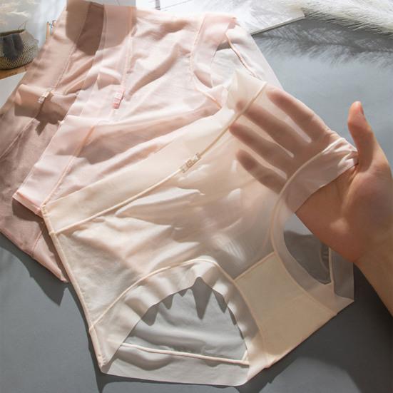 Hip lifting dámské kalhotky Led Hedvábí Bavlna Rozkrok Rychleschnoucí Ultratenké průhledné sexy spodky