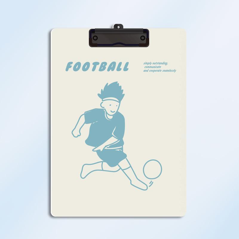 

Двухслойный мультяшный планшет формата А4 и держатель для документов для студентов Football слоновая кость/белый