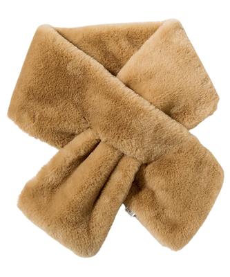 Pelz-Einsatz Pelz-Hals Winter Damen Schal, Stola, Wickel, Flauschig, Weich, Warm, Kompakt, Leicht, (Braun)