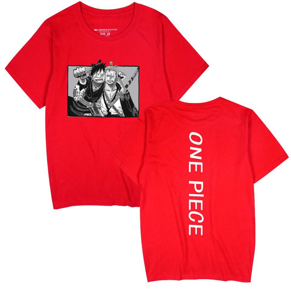 ONE PIECE Anime Women Men's T-shirts Graphic Shirt Cartoon Printed O-Neck Oversized Short Sleeves Fashion Mens Clothing Streetwear