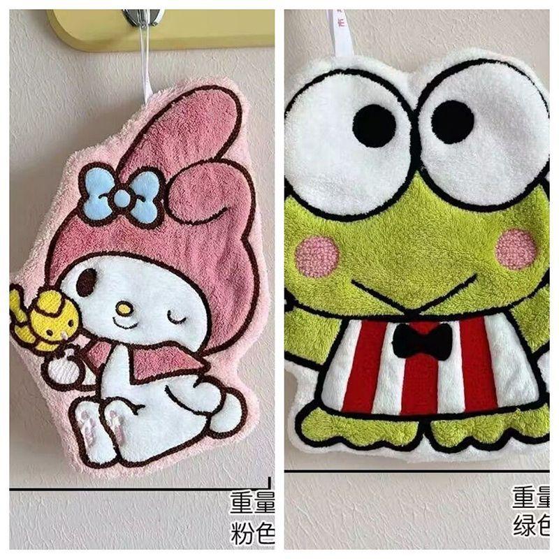 Sanrio  My Melody Pochacco Kawaii Cute Hand Towel Water-Absorbent Coral Fleece Kitchen Decor Quick-Drying Girls Towel