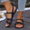 Fashion Summer New Round Toe Comfortable and Lightweight Casual Sandals Fashionable Large-size Open-toe Outer Wear Slippers for Women's