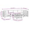 VidaXL Salon de Jardin avec Coussins 6 pcs, Canapé avec Dossier et Accoudoir, Ensemble de Meubles avec Table Basse Patio 3186004