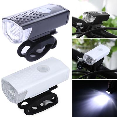 1/2 Stück Offroad-Fahrradlichter 300 Lumen USB-Aufladung Fahrradscheinwerfer mit Nachtfahr-Rücklichtern Fahrradzubehör