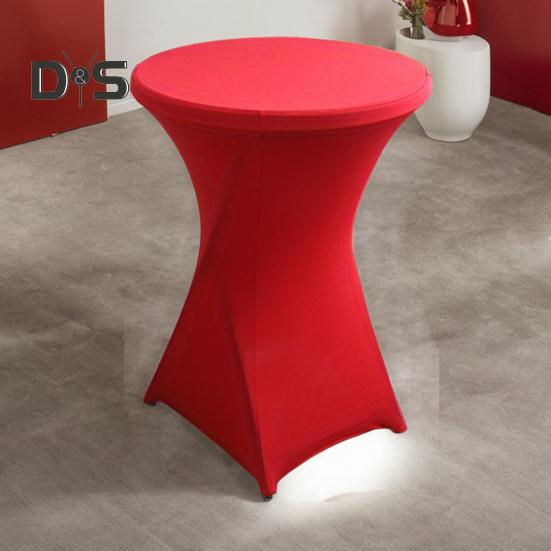 Capa para mesa de coquetel Design de cor sólida Alta elasticidade À prova de óleo Ajuste universal Instalação simples Toalha de mesa redonda alta