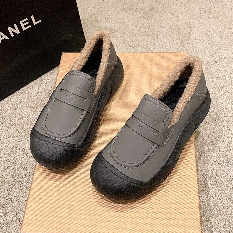 Cotton Shoes Women's New Autumn and Winter Velvet Thickened Thick-soled Warm and Non-slip Doudou Shoes