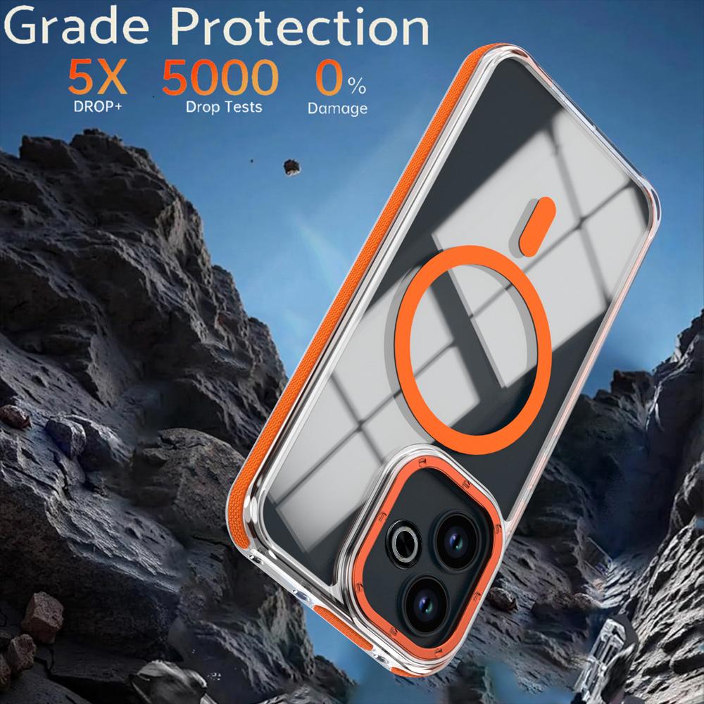 KEYSION HD Transparent Magnetic Case for MagSafe for OPPO A5 Pro 5G Clear Shockproof Phone Back Cover for OPPO A3 Pro 5G A5 Pro