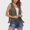 Women’s Summer Suede Tassel Cardigan Vest