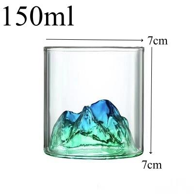 150ml/300ml Small Transparent Glass Coffee Cup Mountain Glass Whisky Heat Resistant Tea Drink Milk Juice Cup Bar Tool