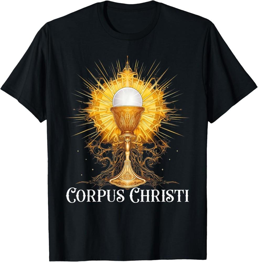 NEW LIMITED Eucharistic Adoration Traditional Latin Mass Catholic T-Shirt Tops Tee