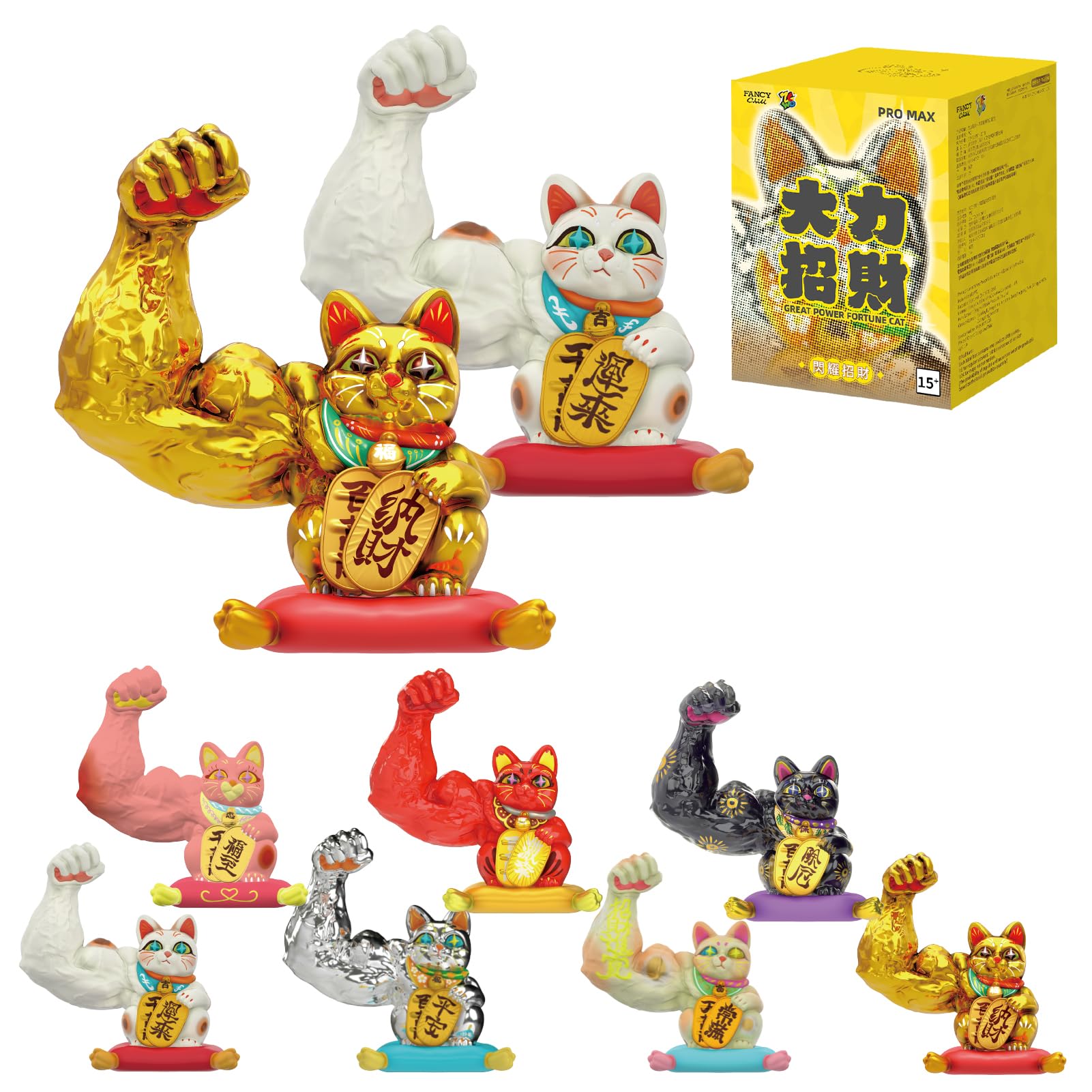 TOP TOY Манеки-неко [Сверкающий Манеки-неко] Серия [1 шт.] Фигурка, Игрушка в стиле талисмана, Подарок, Удача, Амулет, Гачапон, Пластиковая модель,