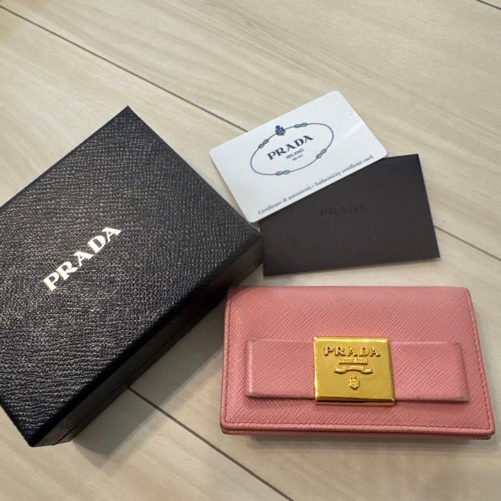 Used Prada Saffiano Leather Card Holder