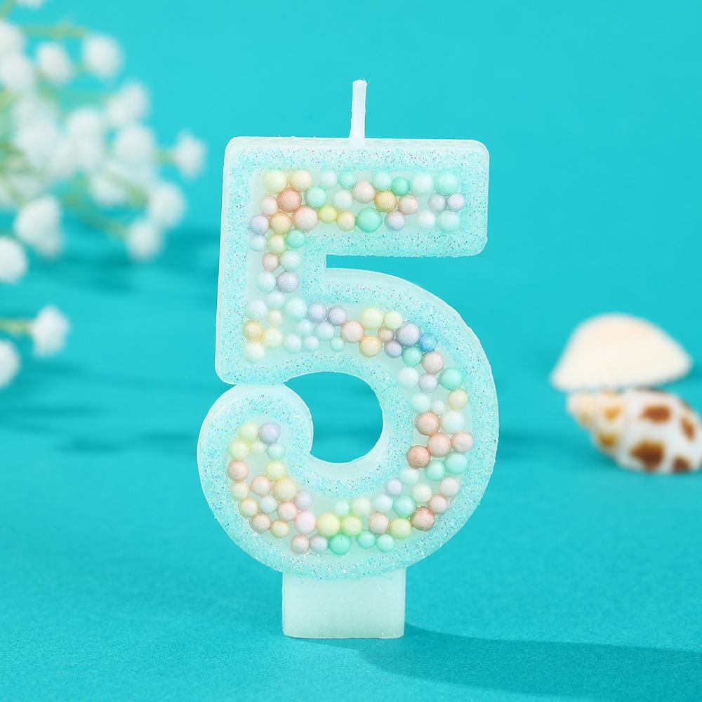Macaron Colored Foam Balloon Number Candle - DIY Birthday Cake Decor