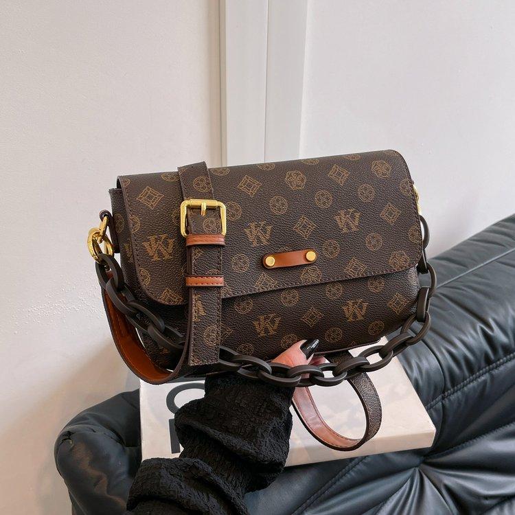 

Осень и лето новая женская сумка-мессенджер для женщин среднего возраста модная ретро сумка через плечо старый узор женская сумка кофейный