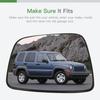 SCITOO Driver Side Mirror Glass Compatible with 2002-2007 For JEEP LIBERTY W/O HEATED Chrome Flat Left Exterior Mirror Glass With Backing Plate