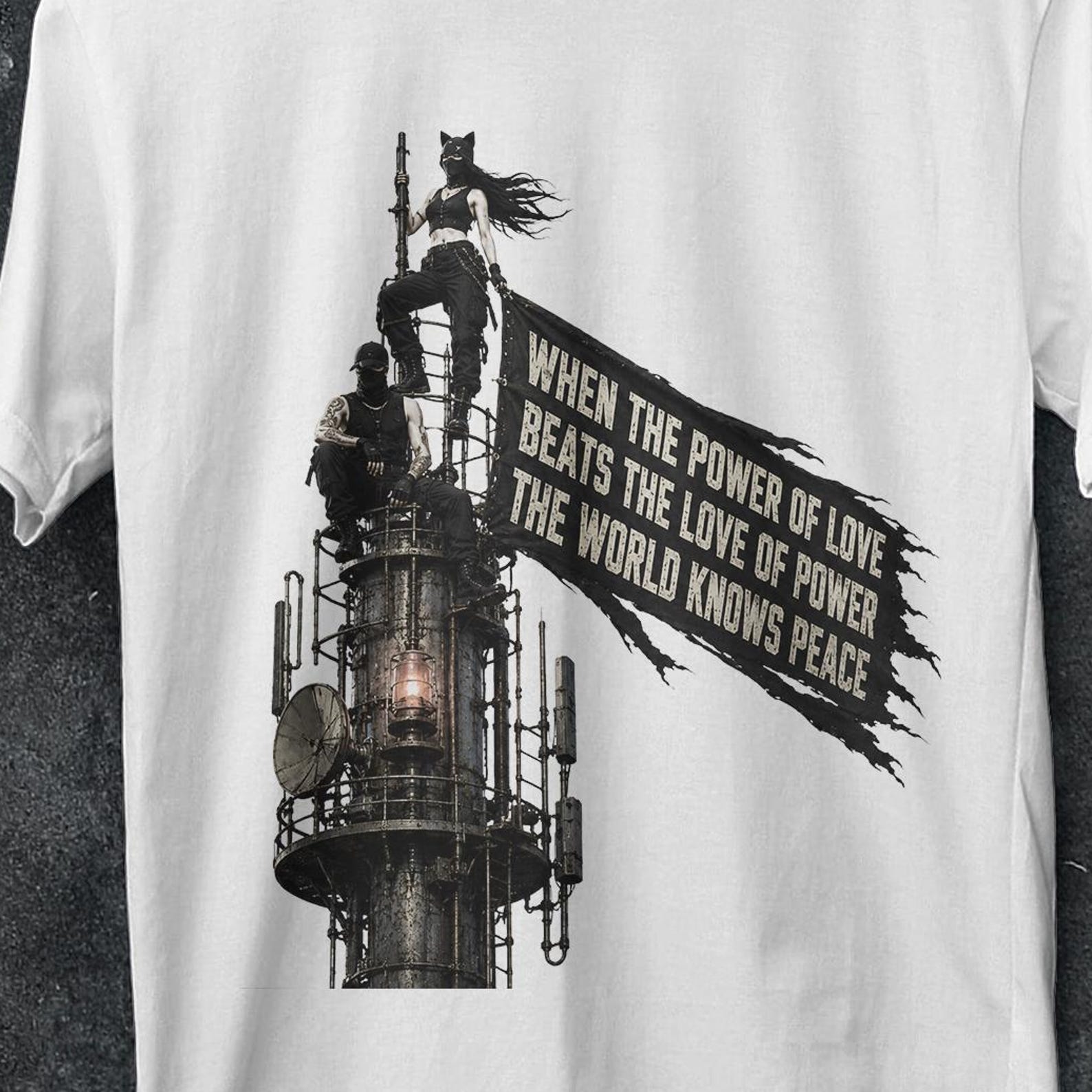 Power Of Love Peace Empire State Building Inspired Tee, Empire State Building Shirt, Nikolau, love t shirt, Angela Nikolau, Ivan Beerkus S