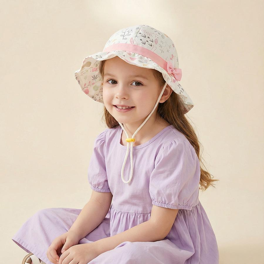 

Embroidered hat - Light summer/autumn style for baby girls - Fisherman hat for children - Pure cotton summer/autumn style for pr 52-54cm чорний