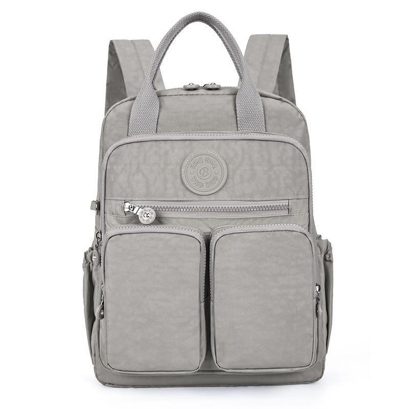 

Модний жіночий рюкзак Водонепроникна м яка ручка Кишеня Подорож Блискавка Шкільні сумки Ноутбук One Size сірий