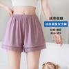 Women Plus Size Ice Silk Safety Shorts Summer Thin Lace Loose Breathable Anti‑Chafing Shorts