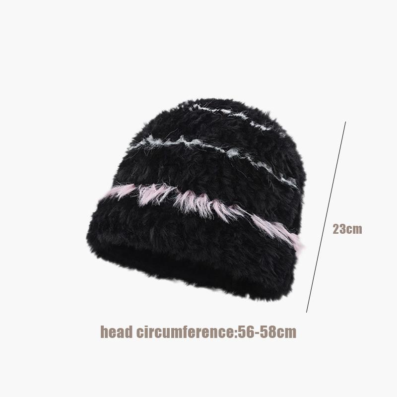 Autumn And Winter Plush Thick Cold-Proof Wool Hat Warm Ear Protection Knitted Hat For Women