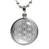 Mizal Flower of Life Pendant, Sacred Geometry, Flower of Life, 925 Sterling Silver with Crystal, for Women