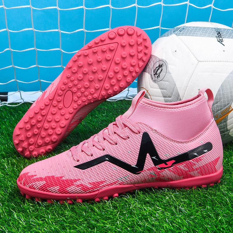 Football Shoes Men's Autumn High Top Spikes Broken Nails Student Children Boys Professional Training 2025