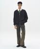 MMIC Wavy Zip Cardigan (Black)