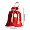 10 Pieces Red Drawstring Bags for Wedding Treats, Satin Goodies Pouches