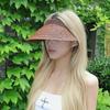 2026 New Style Japan Thick Raffia Visor Hat Women Summer Colorful Fashion Sun Hat Empty Top Hat