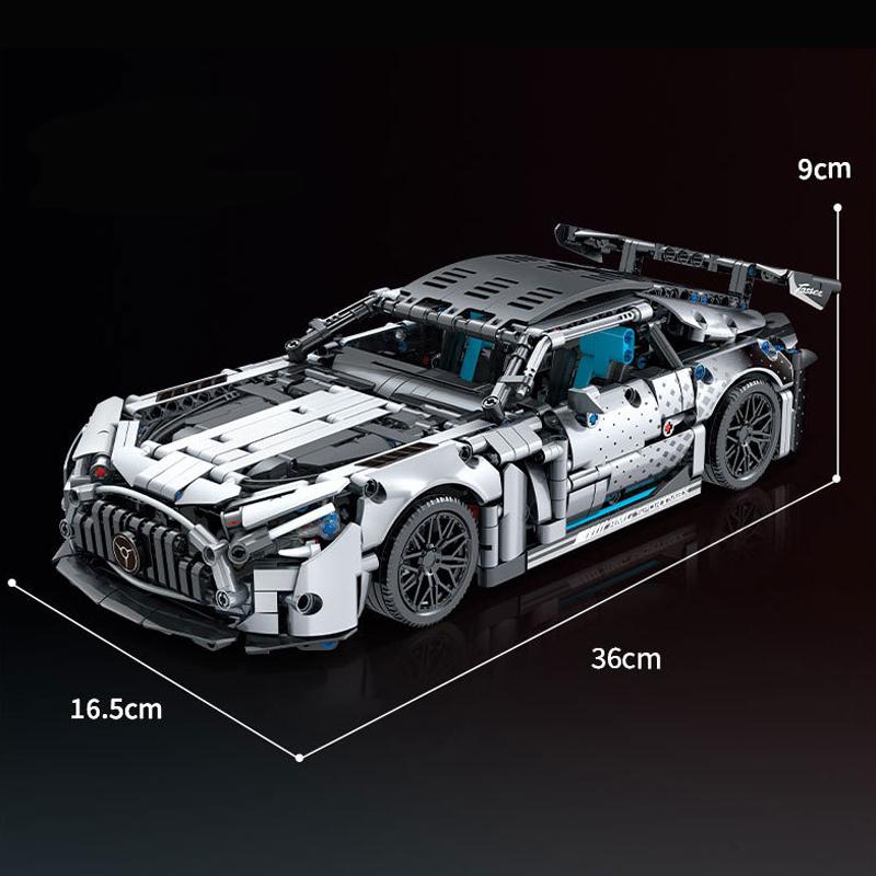 Technisches 1310-teiliges Sport-Rennwagen-Baustein-Set 1:14er Maßstab Modellbausatz DIY Spielzeug Sammlergeschenke für Erwachsene Jugendliche Jungen
