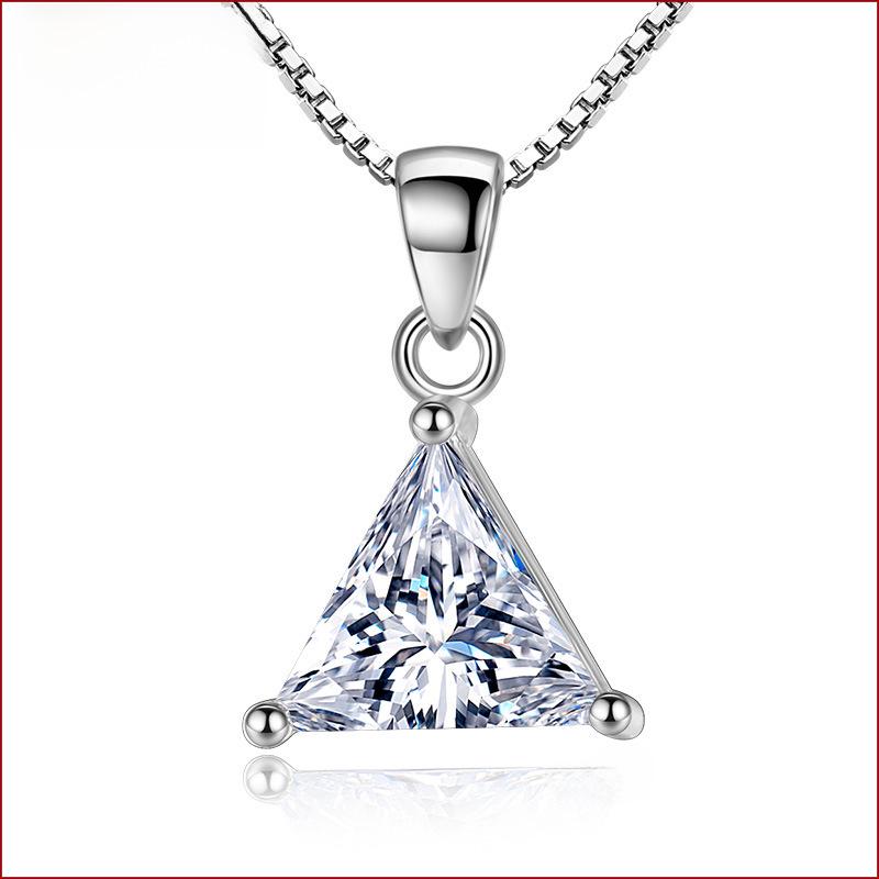 

Weihua Silver-Plated Geometric Triangle Necklace for Women