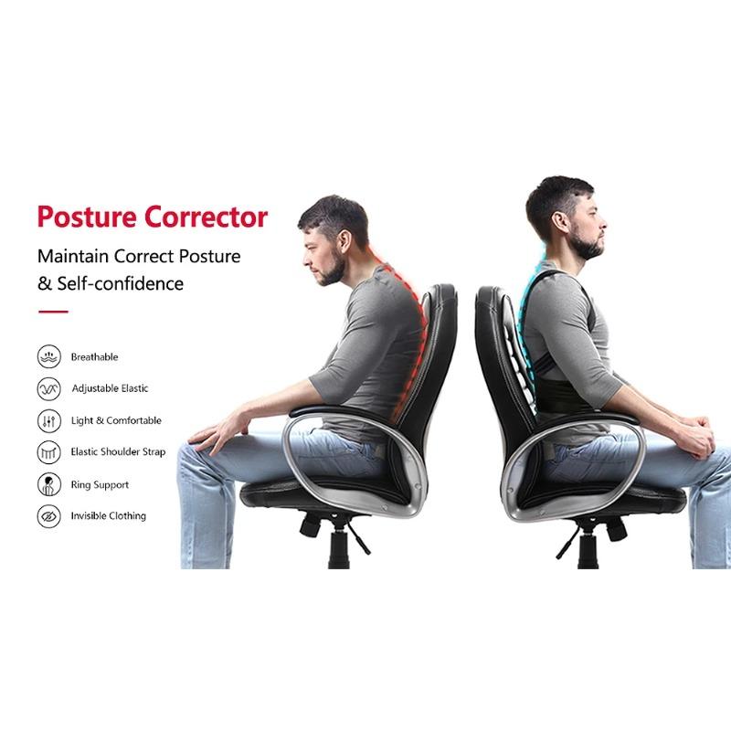 Adjustable Straight Back Shoulder Posture Corrector Lumbar Brace Spine Support Correction Home Office School Shoulder Neck Brace