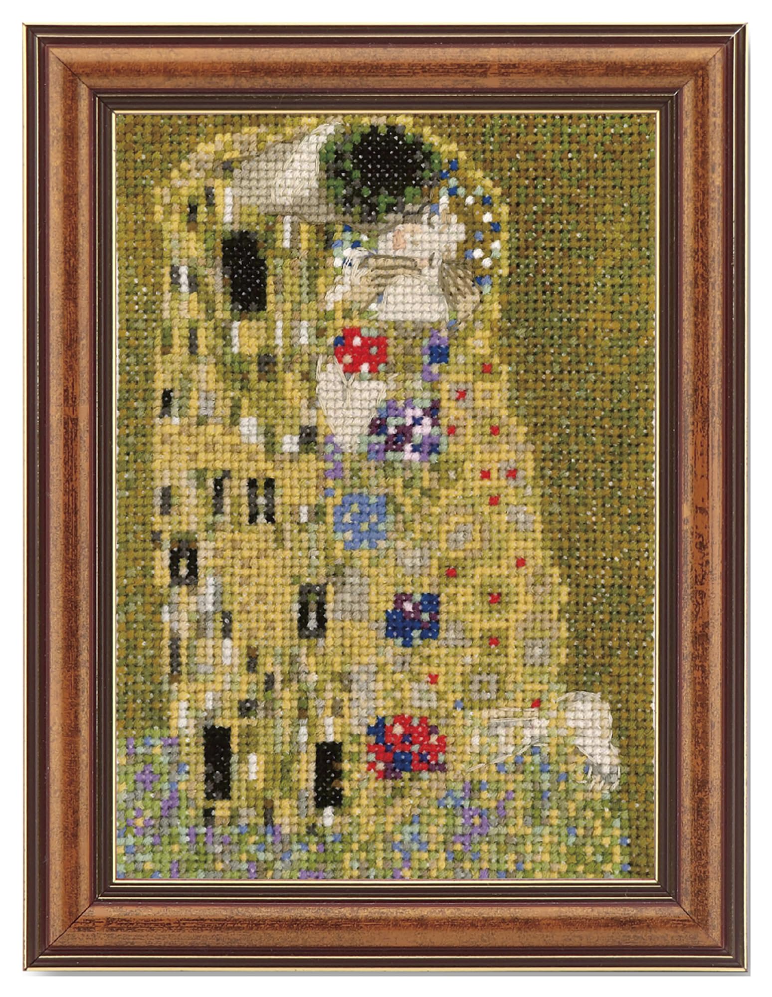 

Olympus Cross Stitch Kit ART GALLERY Mini Frame Collection [Kiss] by Klimt 7584 Comes with a frame that can be used as a wall hangingstand