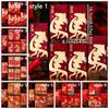 6pcs Traditional Lucky Money Envelopes 2026 Horse Year Red Pocket Money Bag  Marriage Ceremony