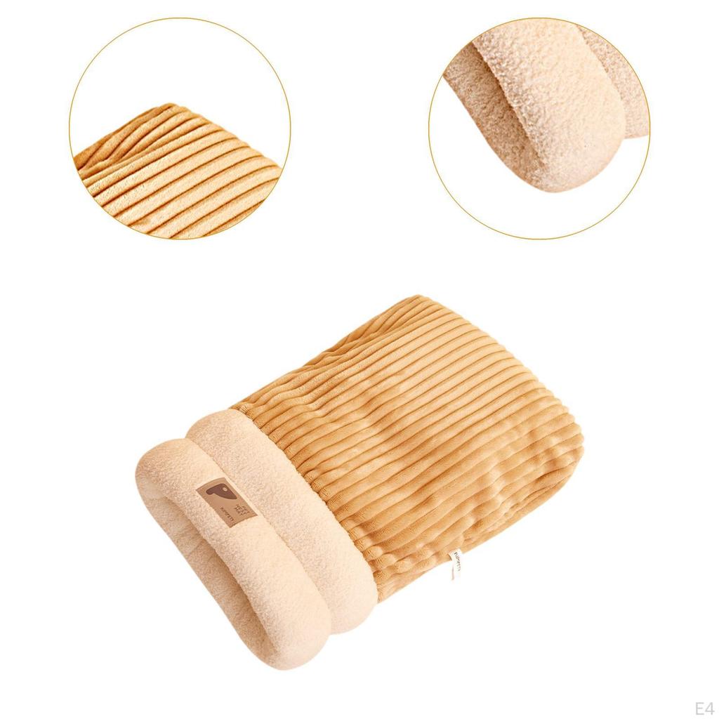 Herbst und Winter Warmes Katzenbett mit rutschfester Unterseite, waschbar, Haustier-Schlafsack, geschlossenes Nest