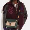 New COACH Charter Cow Leather Envelope Bag, Shoulder Bag, Crossbody Bag Large Size Women's Green & Beige CH755-VIA