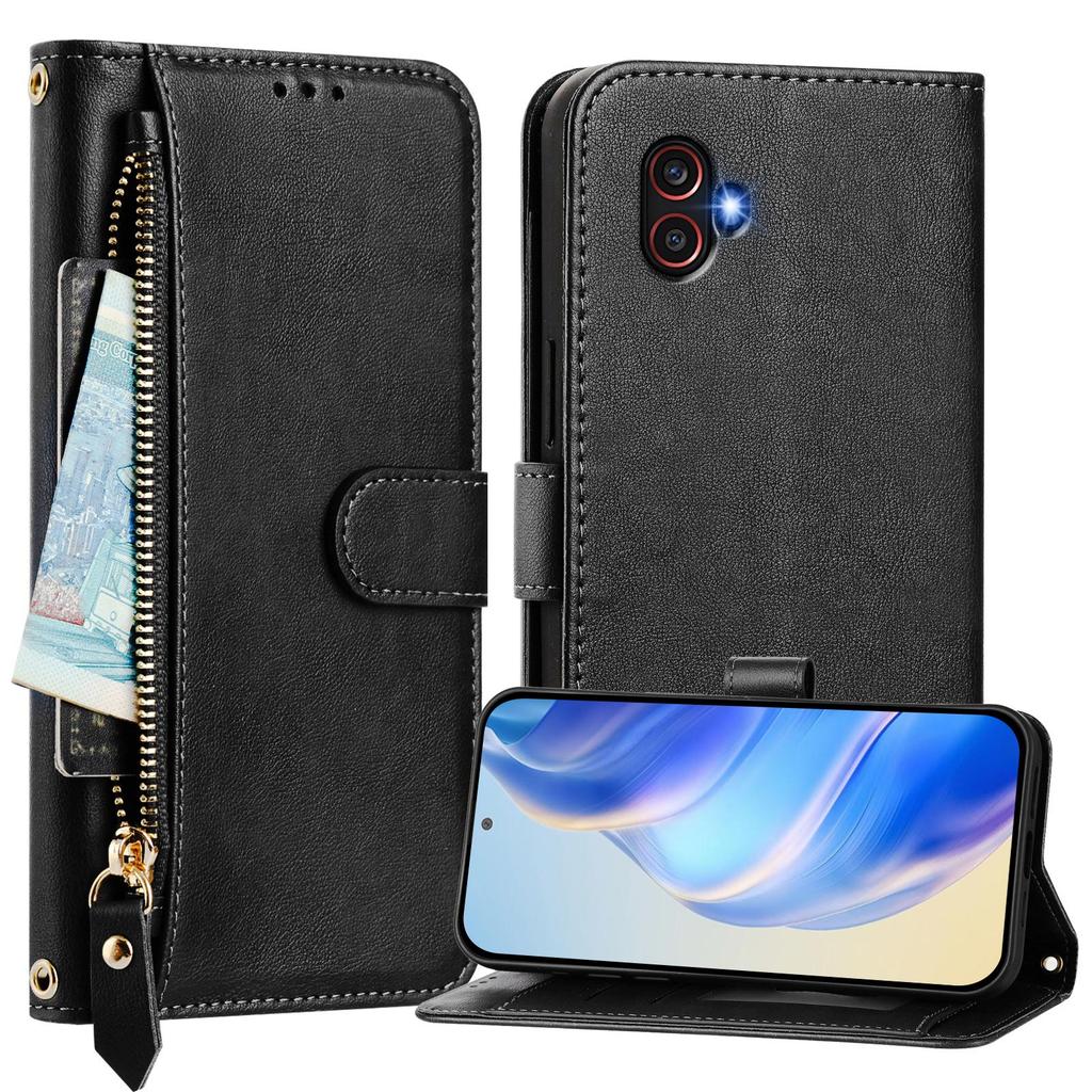 Strap Zipper Card Leather Phone Wallet Case For Samsung Galaxy J6 J4 A3 A5 A6 A7 A8 XCover 7 6 5 4 Flip Cover