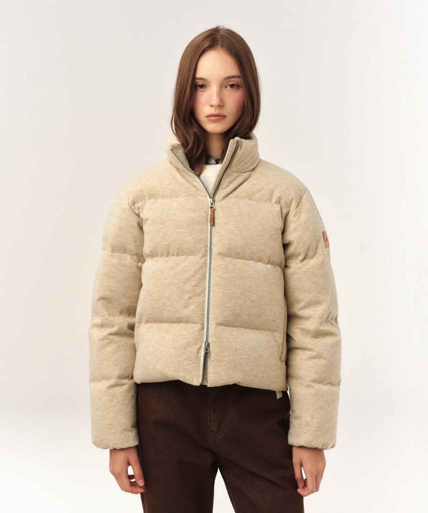 Satur (W) Knit Puffer Duck Down Padded Cream