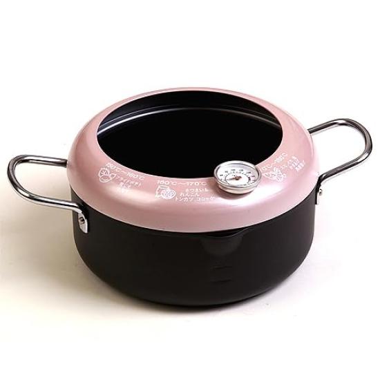 

Maruyama Iron Tempura with Hood and Induction and Gas Stove Perfect for Deep and Oil Made in TTN-20 Pan, 20cm, Thermometer, Compatible, Frying,