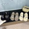 Super Fire Internet Celebrity Fashion Stepping On Shit Feeling Open Toe One-word Thick Bottom Heightening Cool Slippers Women Wear 2025 Summer a