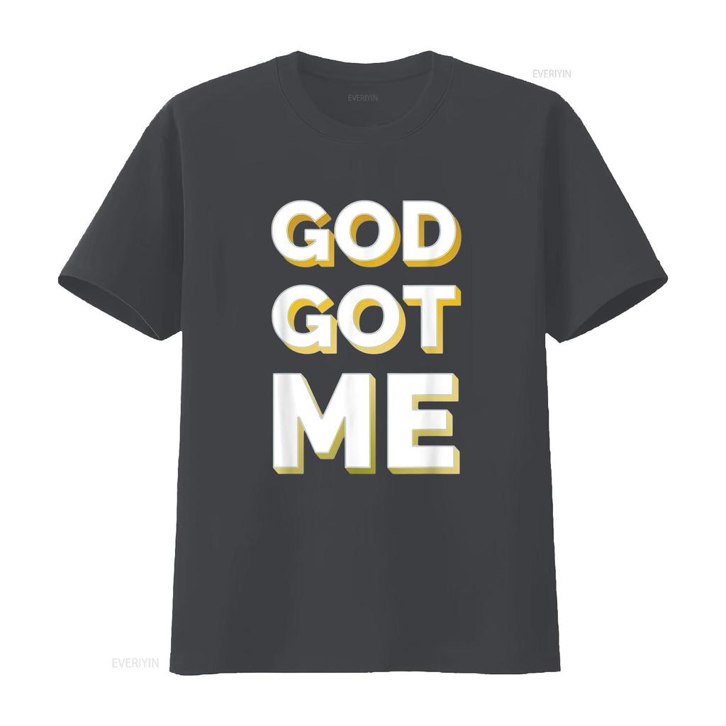 Womens Christian T Shirt Faith God Got Me Gold vintage Washed streetwear Unisex graphic Comfortable homme Stylish Stretched